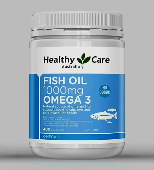 Healthy Care Fish OIL 1000mg Omega-3 (400 Caps)