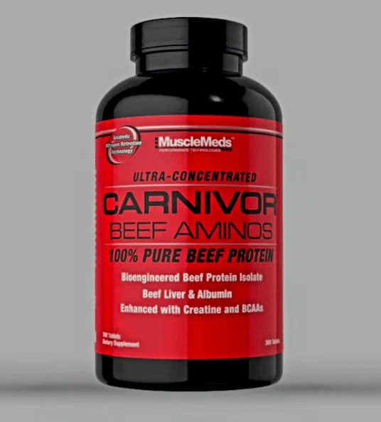 MuscleMeds CARNIVOR BEEF AMINOS - 300 tablets (100 Servings)
