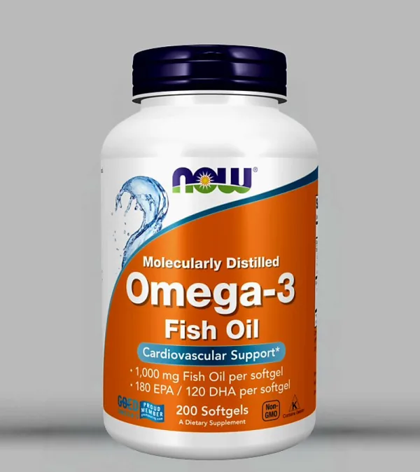 NOW Omega-3 Fish Oil - 200 Capsules