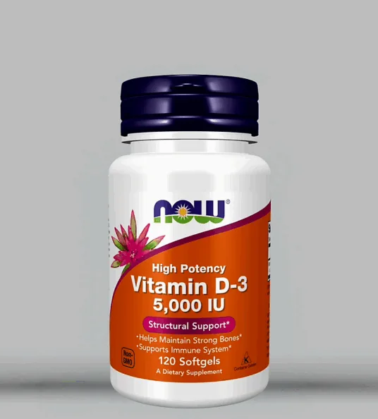 NOW Vitamin D3 5,000iu - 120 Softgels